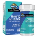 Livshage Dr. Formulert Pre, Post & Probiotika Gas & Bloating En gang daglig 3-i-1 komplette prebiotika, postbiotika og probiotika – 50 milliarder CFU, ikke-GMO, Glutenfri, 30 dagers forsyning