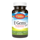 Carlson - E-Gems Elite, 400 IU vitamin E med tokoferoler og tokotrienoler, hjerte helse og optimal velvære, antioksidant, 60 myke geler