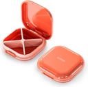 Liten Pill Case, Reisepille boks, Bærbar Pill Organizer, Pill Container for Pocket 4 Sammenligninger, Daglig Compact Travel Medicine Holder for vitaminer Medisinering (Pink)