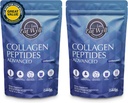 EAT WELL PREMIUM FOODS collagen Peptider pulver Protein 45 serveringer, 16oz, kollagen for hud, bein og felles støtte, type I & III Grass Fed Collage (45 Serveringer (pakke av 2), uovertruffen)