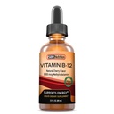 Vitamin B12 Sublingual flytende dråper - Methylcobalamin, VIT B 12 støtter energi, Max absorpsjon, 3000mcg Per servering, 60 serveringer, ikke-GMO, Veganvennlig, Produsert i USA