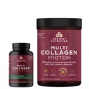 Antikkens Ernæring Multi Collagen Avanserte Kapsler, Lean, 90 greve + Multi Collagen Protein Powder, Unflavored, 45 Serveringer