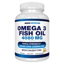 Arazo Ernæring Wild Fanget Omega 3 Fish Oil – 90 myke geler – 4,080mg høy EPA 1200mg DHA 900mg sitronflavor Burpless Softgels
