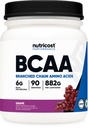 Nutricost BCAA pulver (Grape, 90 Serveringer) - Optimal 2:1:1 forhold, vegetarisk, ikke-GMO