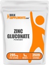 BulkSupplements.com Sink Gluconate pulver - Sink 40mg, Mineral Supplement til immunstøtte - Glutenfri, 285mg per servering, 1kg (2,2 lbs) (Pack of 1)