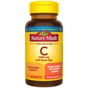 Naturlaget vitamin C 1000 mg med Rose Hips, kosttilskudd for immunstøtte, 60 tids frigjøring tabletter, 60 dagers forsyning
