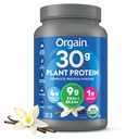 Orgain Organic 30g Vegan Plante Protein pulver, Vanilla, 9g EAA + BCAA, høy planteprotein, 4g Prebiotic + Fiber, 1g Sukker, Pre-Workout, Muskelstøtte + Recovery - 2.01lb (Packing May Vary)
