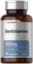Horbäach Benfotiamin 300 mg | 60 kapsler | Ikke-GMO, Glutenfri Supplement