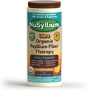 NuSyllium Ultra Psyllium Husk pulver, USDA organisk, 10,7 Oz, sukkerfri keto-vennlig fiber Supplement, fremmer digestiv helse* oransje, 42 serveringer