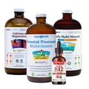 LiQUIDHEALTH kvinners helse og vitalitet daglig flytende multivitaminbund med prenatal/Postatal Multivitamin, kalsium og magnesium, daglig multi Mineral, & organisk vitamin B12 dråper - USA laget, ikke-GMO