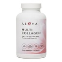Alaya Naturals Hydrolysert Multi Collagen Peptider Proteinkapsler - Type I, II, III, V, X Grass-Fed Bovine, Kylling, Marine Collagen Supplement med MSM + GC (Capsules - 120 Count)