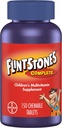 Flintstein Chewable Kids Vitaminer, Komplett multivitamin for barn og tilhengere med jern, kalsium, vitamin C, vitamin D og mer, 150ct
