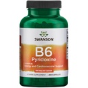 Swanson B6 Pyridoxin - vitamin Supplement fremme kardiovaskulær helse & energimetabolisme - Naturlig formel fremme total velvære - (250 kapsler, 100 mg hver)