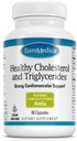 Euromedica Healthy Cholesterol og triglycerider - 60 kapsler - klinisk studert Amla - støtter sunne HDL & triglycerider nivåer - ikke-GMO, Vegan, Kosher - 30 Services