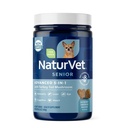 NaturVet Senior Advanced 5-i-1 Support Dog Supplement - Hjelper støtte immunsystem, hjerte, lever, kognitiv funksjon, øyehelse - Inkluderer Ginkgo Biloba, Lutein - 60 Ct.