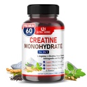 Ultra Kreatin piller | Kreatin Monohydrat kapsler Forbedret med L-arginin, L Citrullin, Ginseng | Støtte Stamina, Energi & Muskelvekst | 180 Kapsler