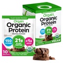 Orgain Organic Vegansk Protein pulver, Kremet sjokolade fudge - 21g Plant Protein, 6g Prebiotiske Fiber, Lav carb, Ingen Laktose ingredienser, Ingen tilsatt sukker, Ikke-GMO, For Shakes & Smoothies, 10 reisepakker