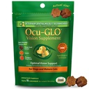 Oku-GLO Cat & Dog Senior Supplement for Eye Support - Chewable Vision Vitaminer Kosttilskudd for store og små kjæledyr omsorg med lutein, Omega-3 fettsyrer, kornfrøekstrakt & antioksidanter