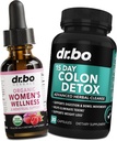 Hormonbalanse for kvinner og colon renser - organisk Hormonal Balance Kosttilskudd flytende dråper og menstruasjon Cramp Periode støtte - 15 dagers intestinal renser piller & probiotiske Colon Cleanser Detox