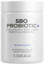 Codeage SBO Probiotika, 100 milliarder CFU Per servering, Multi Strain Soil Basert Organisme Blanding og organisk Fermentert Botanisk Blanding, Hold-stabil, 90 kapsler