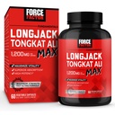 Force Factor Longjack Tongkat Ali Max for menn, Mann Stamina og Vitality Supplement laget med Tongkat Ali Extract og viktige naturlige ingredienser for superior absorpsjon, 1200 mg, 60 kapsler
