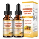 (2 pakker) Glukosamine Chondroitin MSM støtte felles helse - Chondroitin Sulfate Supplement Turmeric, Quercetin, Bromelain, MSM Olje