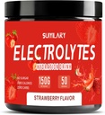 Elektrolytter pulver Ingen sukker Ingen karbohydrater, keto daglig Elektrolytt drikk Blande, Kalium & Salt Hydration pulver Electrolytes Zero Calorie sukkerfri elektrolytt pulver, jordbær 50 serveringer