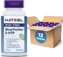 Narol Mood Positive 5-HTP 50mg med L-Theanine, vitamin B6, vitamin B12 og folat, Diett Supplement hjelper støtte en positiv Mood, 50 tabletter, 25-50 dagers forsyning (pakke på 12)