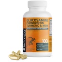 Bronson Glukosamine Chondroitin Turmeric & MSM Advanced Joint & Cartilage Formula, støtter sunne ledder, mobilitet & Cartilage - Ikke-GMO, 180 kapsler