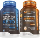 Herbtonics Apple Cider Vinegar + Keto BHB formel - Digestion & Detox støtte, Appetite Control Supplement.