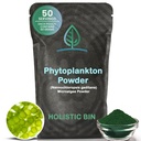 Holistisk Bin Marine Phytoplankton pulver – Sustainly dyrket i nordisk grønnvannsfarm – Nutrient-Dense Omega-3 Supermat – rik på Aminosyrer, klorofyll, vitaminer og spormineraler – 50 gram