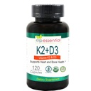 ELP ESSENTIAL Vitamin K2 med D3 Supplement Bone and Heart Helse,Kapsules K2 + D3 Vitaminer 120 Kapsler
