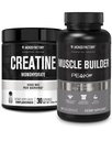 Jakket Factory Kreatin Monohydrat pulver 150g - Kreatin Supplement for muskelvekst, økt styrke og essensielt Muskelbygger - daglig muskelbygger med PeakATP (30 kapsler)