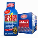 Vitamin energi B12 11 000% Ekstra styrke Energi Shot Açaí Pomegranate 48 Pack, 260mg naturlig koffein, B12 & B6, Nootropisk fokus, Vitalitet, Null sukker, Glutenfri, Vegan, Kosher, 1.93 fl oz
