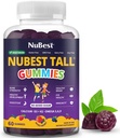 NuBest Tall Gummies for barn Alder 2+ & Tenåringer Beinstyrke, Immunitet, Digestiv Helse med kalsium, vitamin D3, K2, B Kompleks, Magnesium, sink 20+ Vitaminer Berries Gummies, Ingen tilsatt sukker