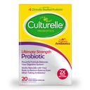 Culturelle Ultimate Styrke Probiotic for menn og kvinner, Mest klinisk studerte Probiotic Strain, 20 milliarder CFUs, støtter anledninger diarré, gass og blotting, ikke-GMO, 20 greve