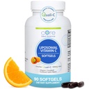 Liposomal vitamin C 1000mg av Core Med Science, 90 Softgels - Ikke-GMO Naturlig Liposomal Vitamin C Supplement som fremmer sunn hud - Immunsystem Booster for voksne, støtter kollagenformasjon