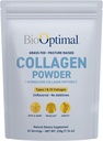 BioOptimal Collage Peptider pulver - Grass-Fed, Pastur-Raised Hydrolysert Protein Supplement for hud, hår, og negler - Ikke-GMO, Null sukker daglig Supplement for menn og kvinner (22 serveringer)