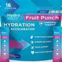 HydroMATE Electrolyte Powder Frukt Punch Hydration Packets Lav Sukker 16 greve