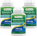 Best Naturals Vitamin B1 som Thiamin Mononitrat 500 mg 120 tabletter (120 greve (Pack of 3))