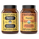 Komplett naturlige produkter Organic Papaya Enzymes 100 kapsler & Digestive Enzymes 100 kapsler Bundle