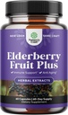 Svart Elderbær Capsules Antioksidant Supplement - Elderberry Immune Support Skin Supplement med hudvitaminer og Sambucus Extract - Immunsystem Støtte