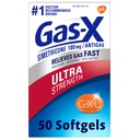 Gass-X Ultra styrke Gass Relief Softgels med simetikon 180 mg for blooting relief - 50 teller