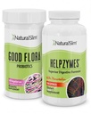 NaturalSlim Digestive Helse Bundle – Gode Blomster & Helpzymer - Potent Probiotika og kraftige Digestive Enzymer for bedre Digestion & Absorpsjon av mat Næringsstoffer | Formulert av Frank Suarez