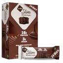 Nugo Slim mørk sjokolade brunette crunch, 16g Protein, 2g sukker, 7g fiber, lav netto karbohydrat, ketovennlig, Glutenfri, 24 greve