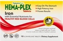NaturesPlus Hema-Plex jern - 10 langsomme tabletter - 85 mg Chelatert jern - Total blod helse - med vitamin C & Bioflavonoider - Vegan, Glutenfri - 10 Services