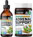 BIO KRAUTER Adrenal Støtte 60 Gummies & Adrenal Støtte Tinkture 4 Fl. Oz.