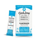 GoLive Prebiotic & Probiotic for kvinner, menn, barn. Flavor-fri, sukker-fri, Synbiotiske pulver w/ GOS, L-Glutamin, vitamin D3, elektrolyter. For Gut Helse, Digestion, Metabolisme, Immunitet 15-50B CFU.