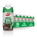 BOOST MAX Protein Shakes Klar til å drikke - 30g High Protein Shake - Sjokolade - ernæringsmessige drikker for å støtte muskelgjenvinning etter trening, 26 vitaminer og mineraler, 1g Sukker, 11 fl oz (Pack of 18)