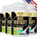 Fertilitet kosttilskudd for menn, mannlige prenatal vitaminer -Optimal Sperm Count, Motilitet og styrke, 2000MG Mens fruktbarhet kosttilskudd med Maca Root, Zin & Folate for konseption - Pakker med 4